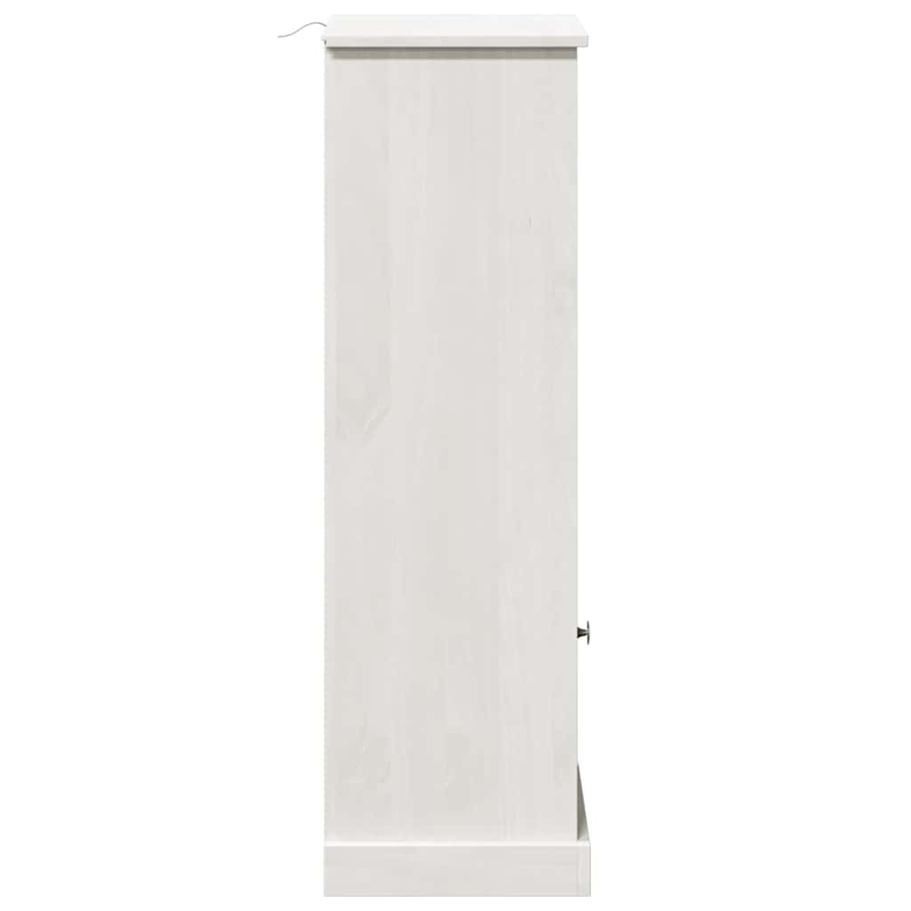 Badrumsskåp med lagring VIGO Vit 37 x 34 x 110 cm Massiv furu