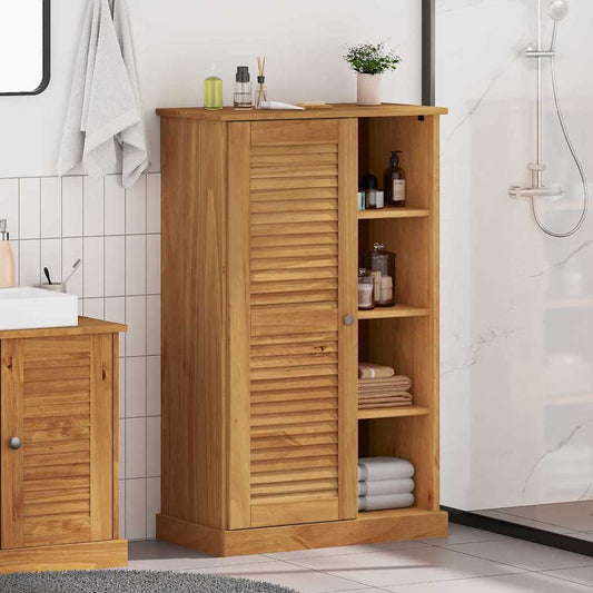 Badrumsunderskåp VIGO honungsbrun 67,5 x 34 x 110 cm Massiv furu