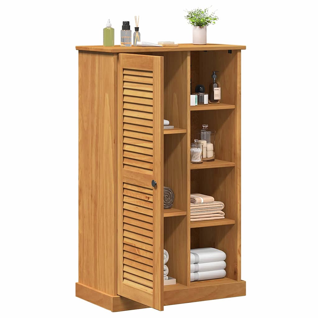 Badrumsunderskåp VIGO honungsbrun 67,5 x 34 x 110 cm Massiv furu