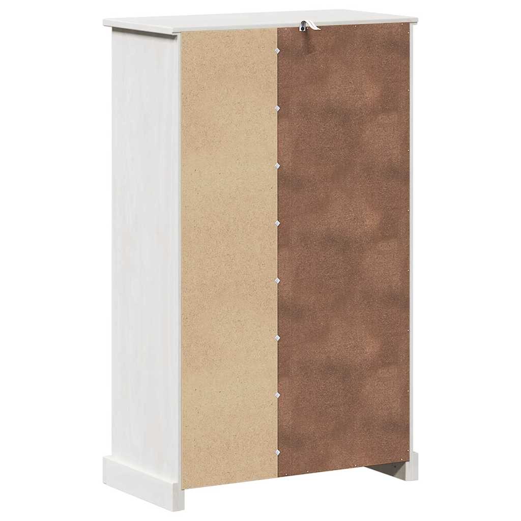 Badrumsskåp med lagring VIGO Vit 67,5 x 34 x 110 cm Massiv furu