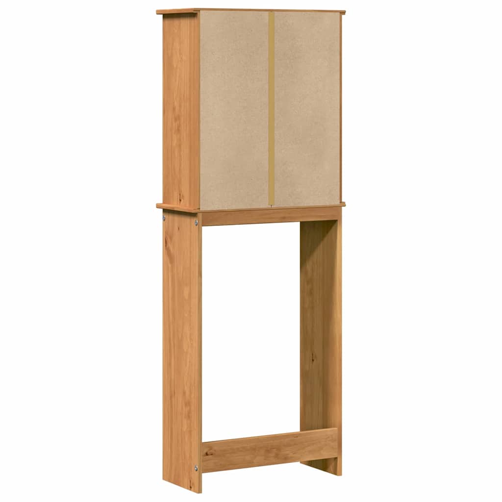 Badrumsskåp Toalett skåp VIGO honungsbrun 60 x 27 x 161 cm Massiv furu
