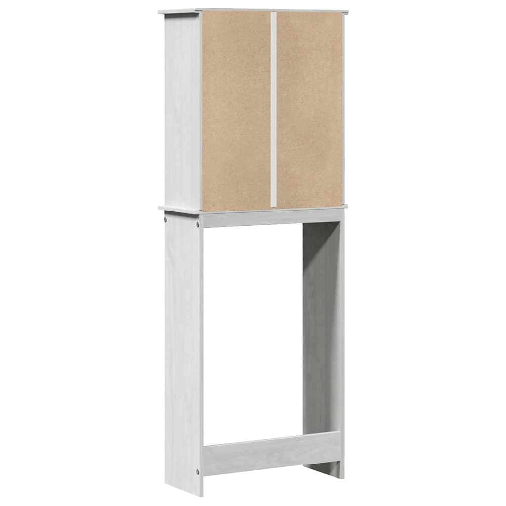 Badrumsskåp Toalett skåp med hylla VIGO Vit 60 x 27 x 161 cm Massiv furu