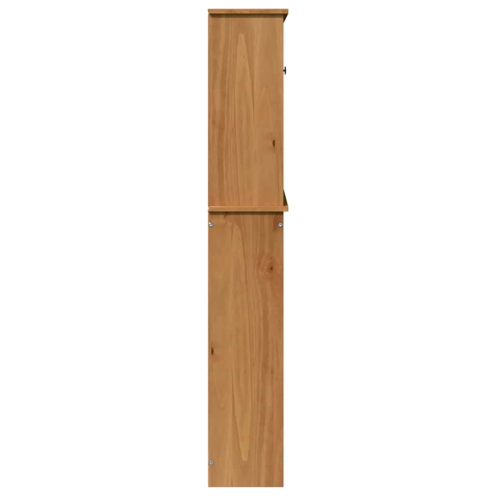 Badrumsskåp Tvättmaskinskåp VIGO honungsbrun 72,5 x 27 x 161 cm Massiv furu