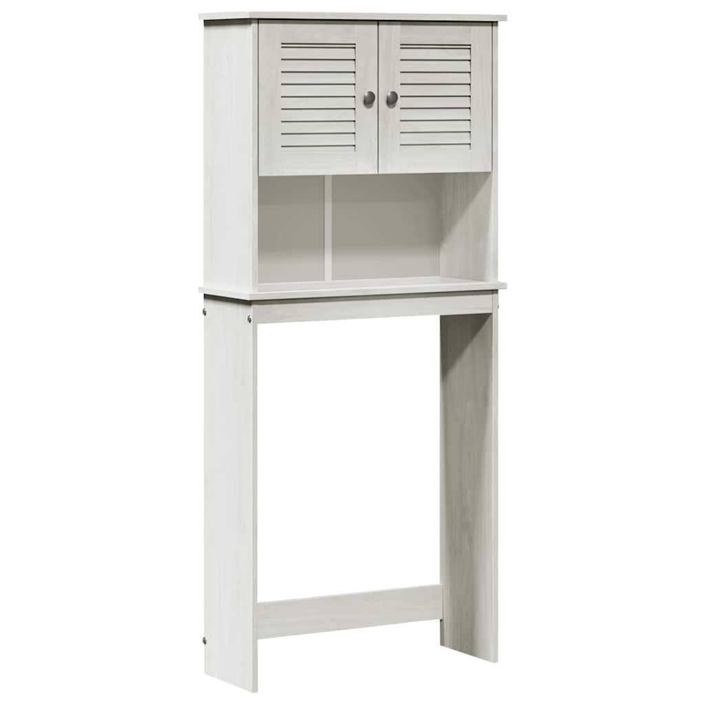 Badrumsskåp Tvättmaskinskåp VIGO Vit 72,5 x 27 x 161 cm Massiv furu