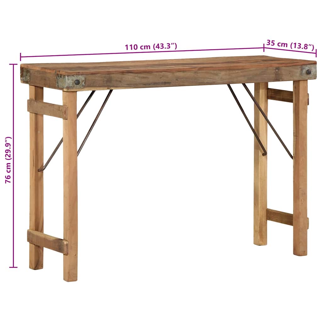 Avlastningsbord Konsollbord Trä 110 x 35 x 76 cm Massivt återvunnet trä