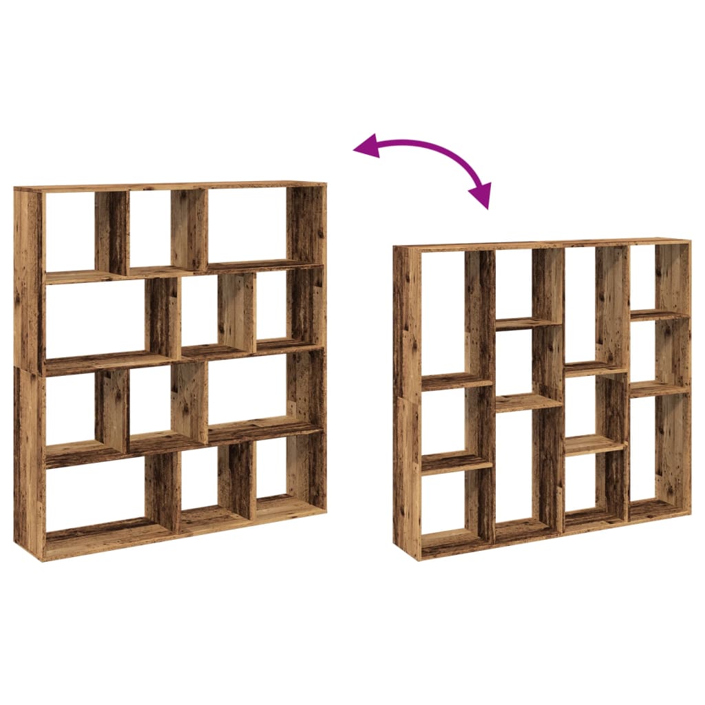 Bokhylla Åldrat Trä 132x29x141,5 cm