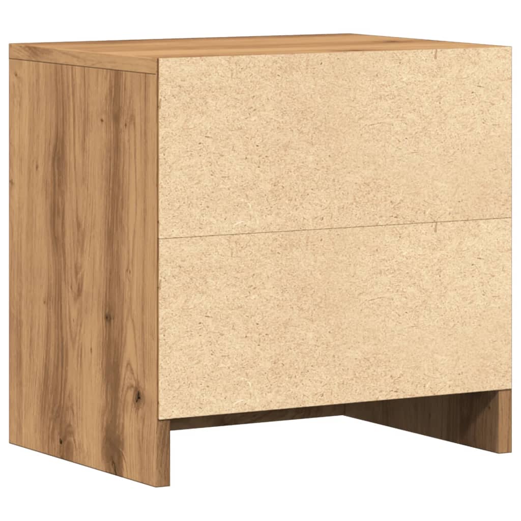 Sängbord 2 st ek 40x30x40 cm konstruerat trä