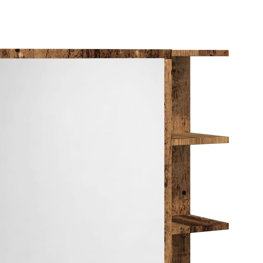 Badrumsspegel Spegelskåp Åldrat Trä 62,5x20,5x64cm