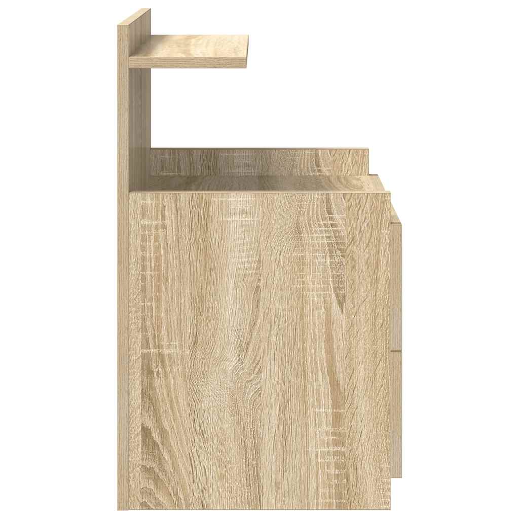 Sängbord 2 st med 2 lådor Sonoma ek 40x36,5x62 cm