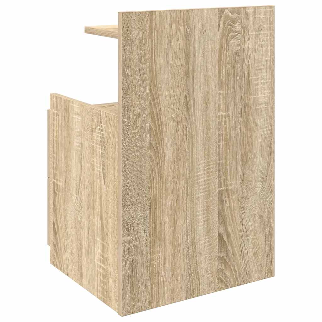 Sängbord 2 st med 2 lådor Sonoma ek 40x36,5x62 cm