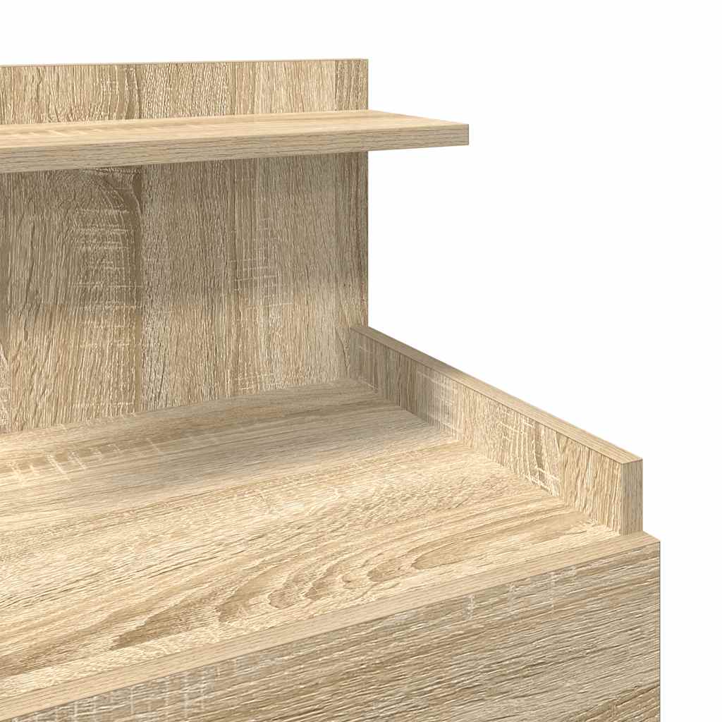 Sängbord 2 st med 2 lådor Sonoma ek 40x36,5x62 cm