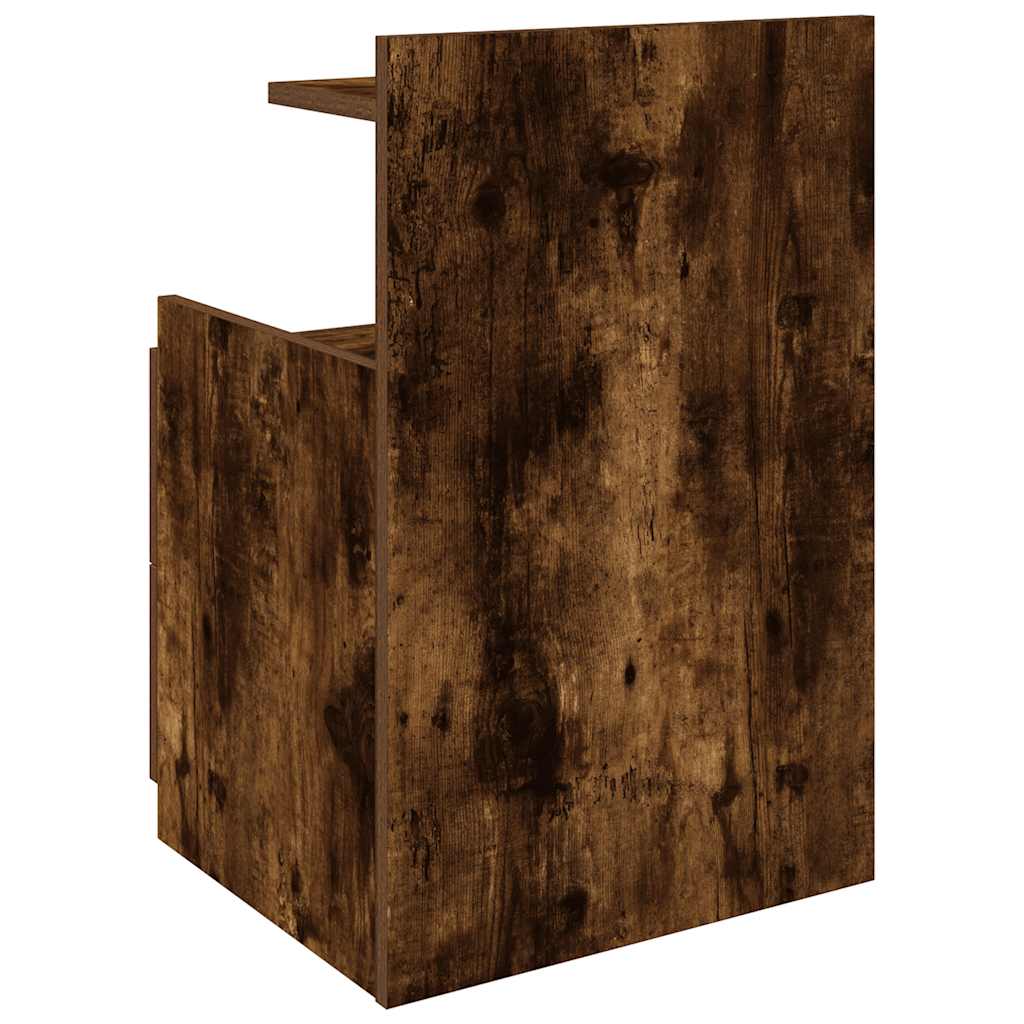 Sängbord 2 st med 2 lådor rökt ek 40x36,5x62 cm