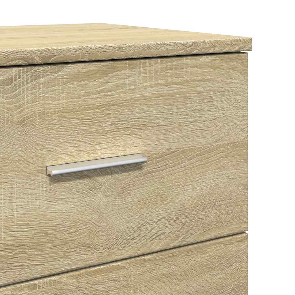 Sängbord 2 st med 2 lådor sonoma-ek 40x36x50 cm