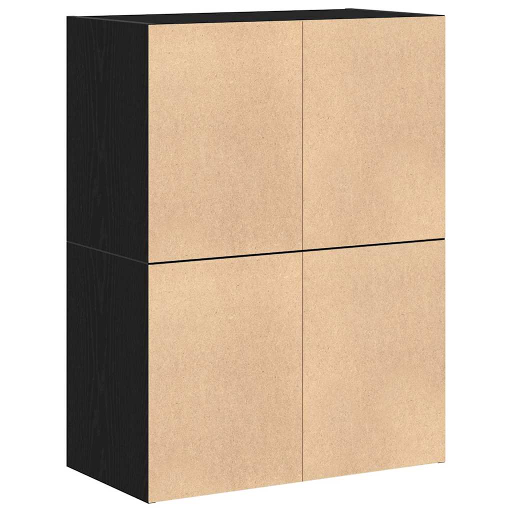 Skåp Svart Ek med 2 lådor 2 st 60x31x40 cm