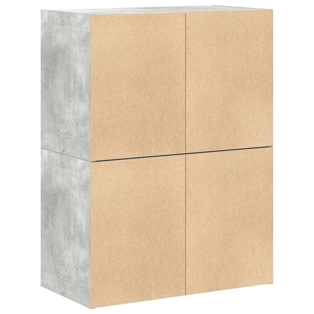 Skåp Betonggrå med 2 lådor 2 st 60x31x40 cm