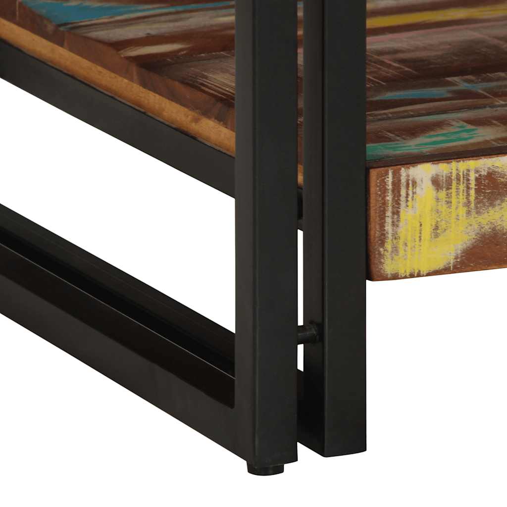 Soffbord Trä flerfärgat 90x50x38 cm massivt Trä återvunnet