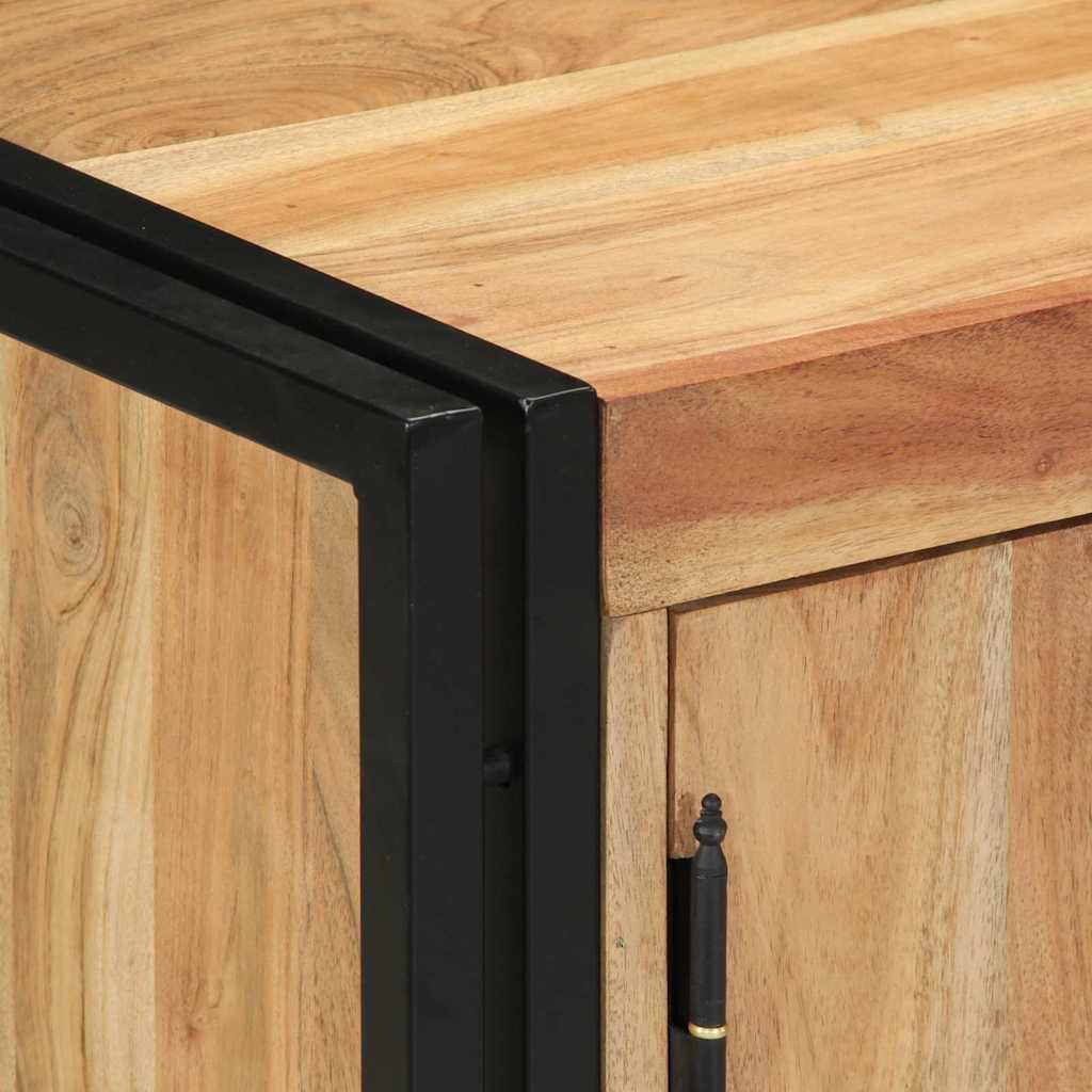 Skoförvaringsskåp Svart 30 x 30 x 40 cm Massivt akaciaträ