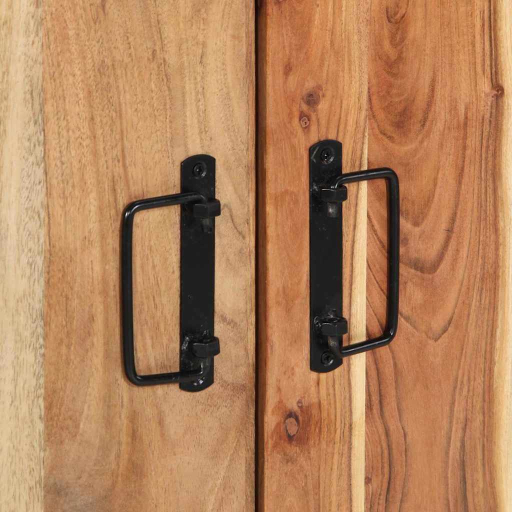 Skoförvaringsskåp Svart 30 x 30 x 40 cm Massivt akaciaträ