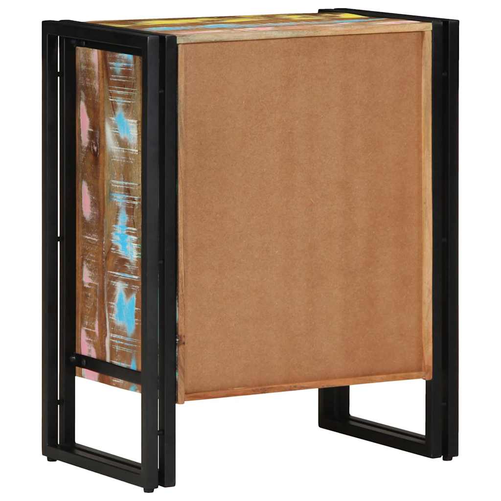 Skoförvaringsskåp Svart 30 x 30 x 40 cm Massivt återvunnet trä