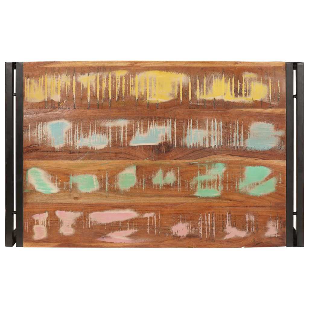 Badrumshylla 80 x 50 x 23 cm Massivt Mangoträ och Järn