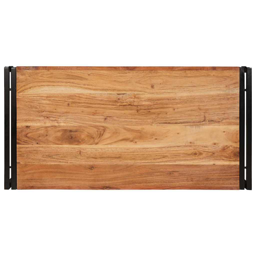 Badrumshylla 100 x 50 x 23 cm Massivt Mangoträ och Järn