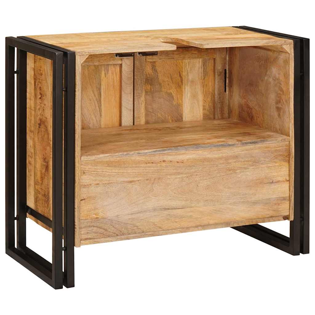 Badrumshandfatskå 71 x 33 x 58 cm Massivt Mangoträ och Järn