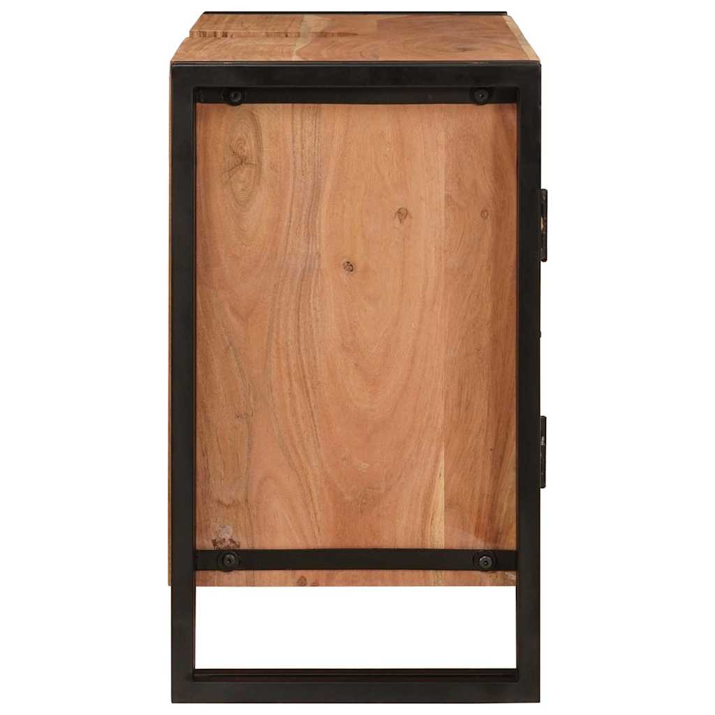 Badrumshandfatskå 71 x 33 x 58 cm Massivt akaciaträ och järn