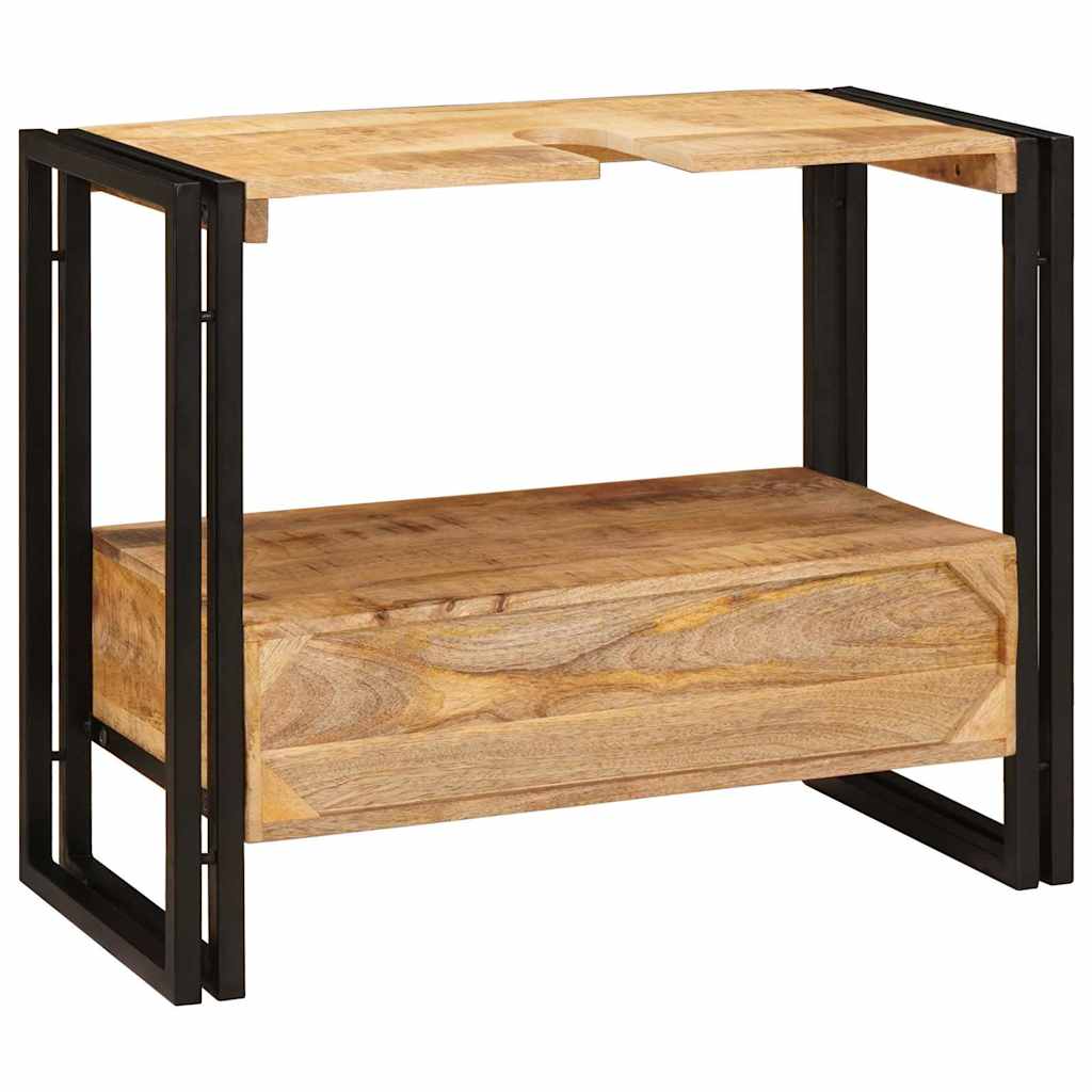 Badrumshandfatskå 71 x 33 x 58 cm Massivt Mangoträ och Järn