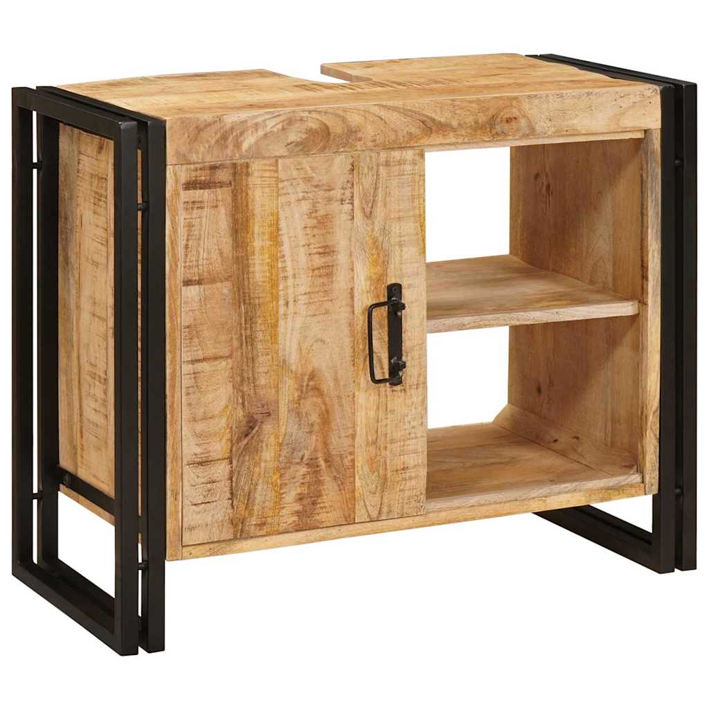 Badrumshandfatskå 71 x 33 x 58 cm Massivt Mangoträ och Järn