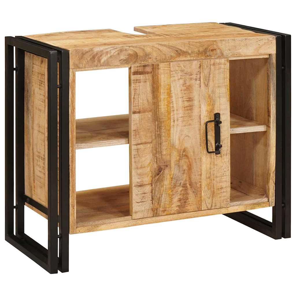 Badrumshandfatskå 71 x 33 x 58 cm Massivt Mangoträ och Järn