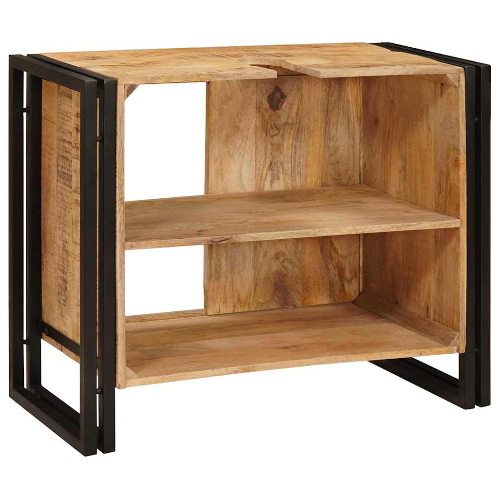 Badrumshandfatskå 71 x 33 x 58 cm Massivt Mangoträ och Järn