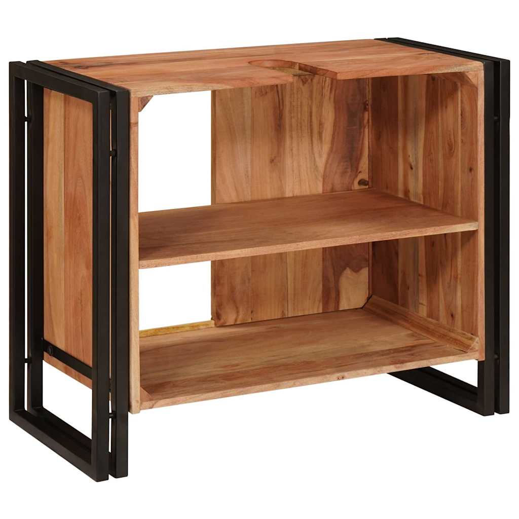 Badrumshandfatskå 71 x 33 x 58 cm Massivt akaciaträ och järn