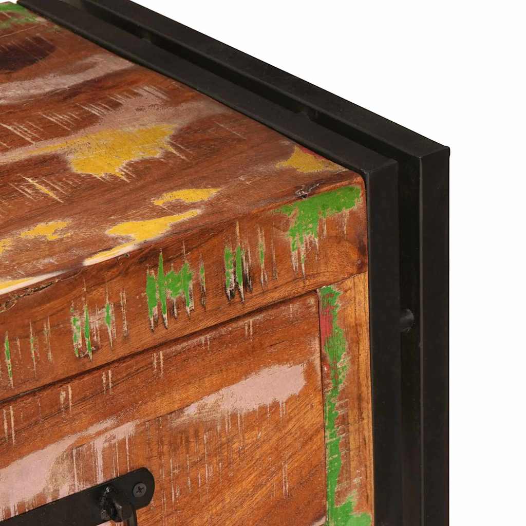 Avlastningsbord Konsollbord Trä med låda med hylla 2 pcs Flerfärgsdesign
