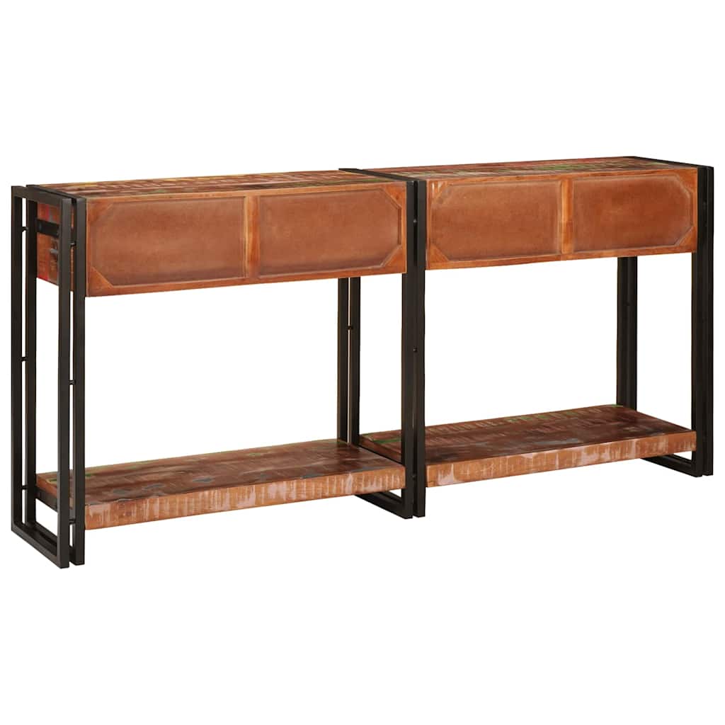 Avlastningsbord Konsollbord Trä med låda med hylla 2 pcs Flerfärgsdesign