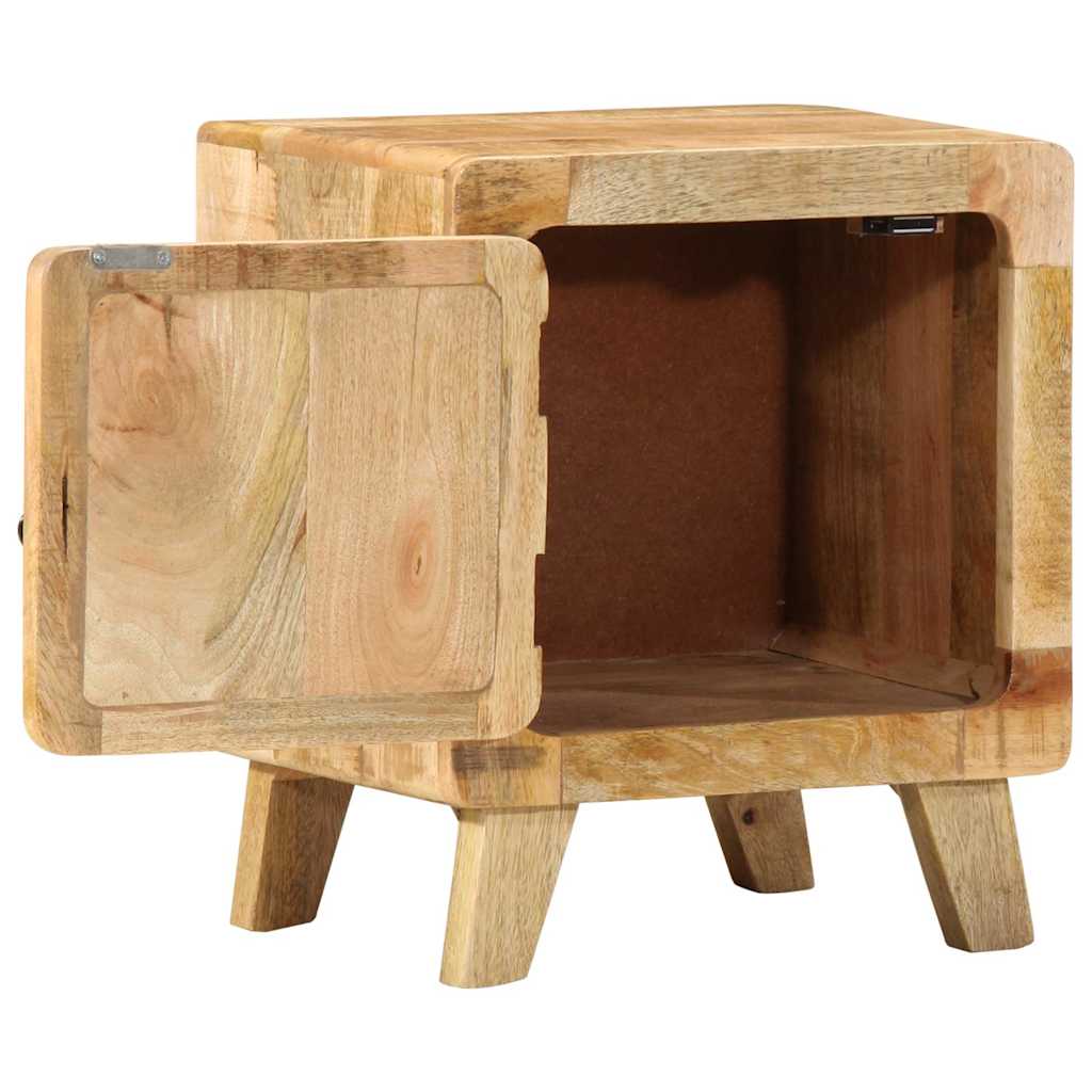 Sängbord Nattduksbord Trä 40x32x46 cm massivt grovt mangoträ