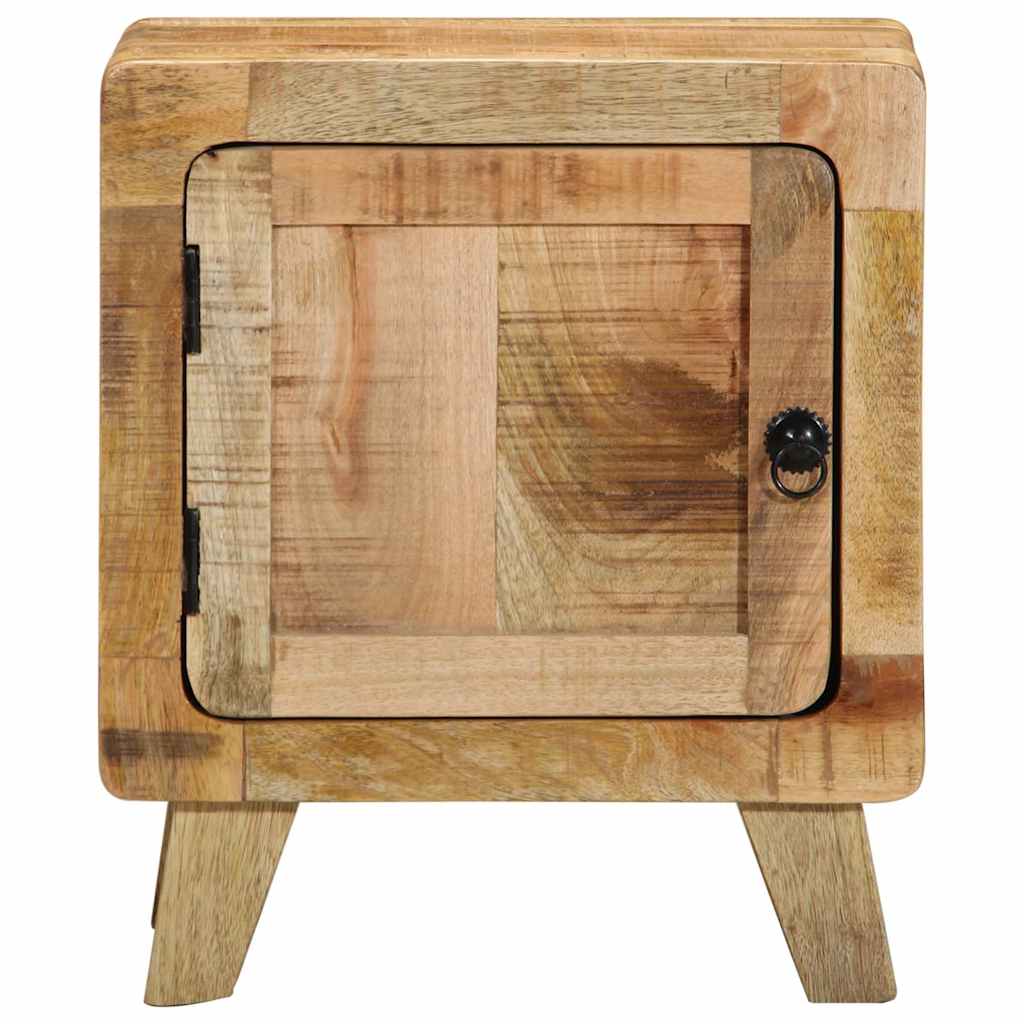 Sängbord 2 st 40x32x46 cm massivt trä grov mango