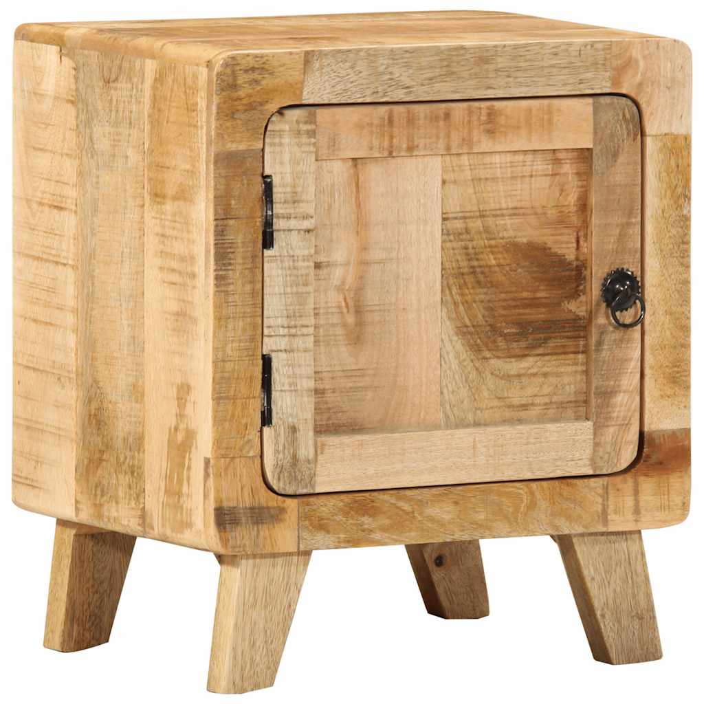 Sängbord 2 st 40x32x46 cm massivt trä grov mango