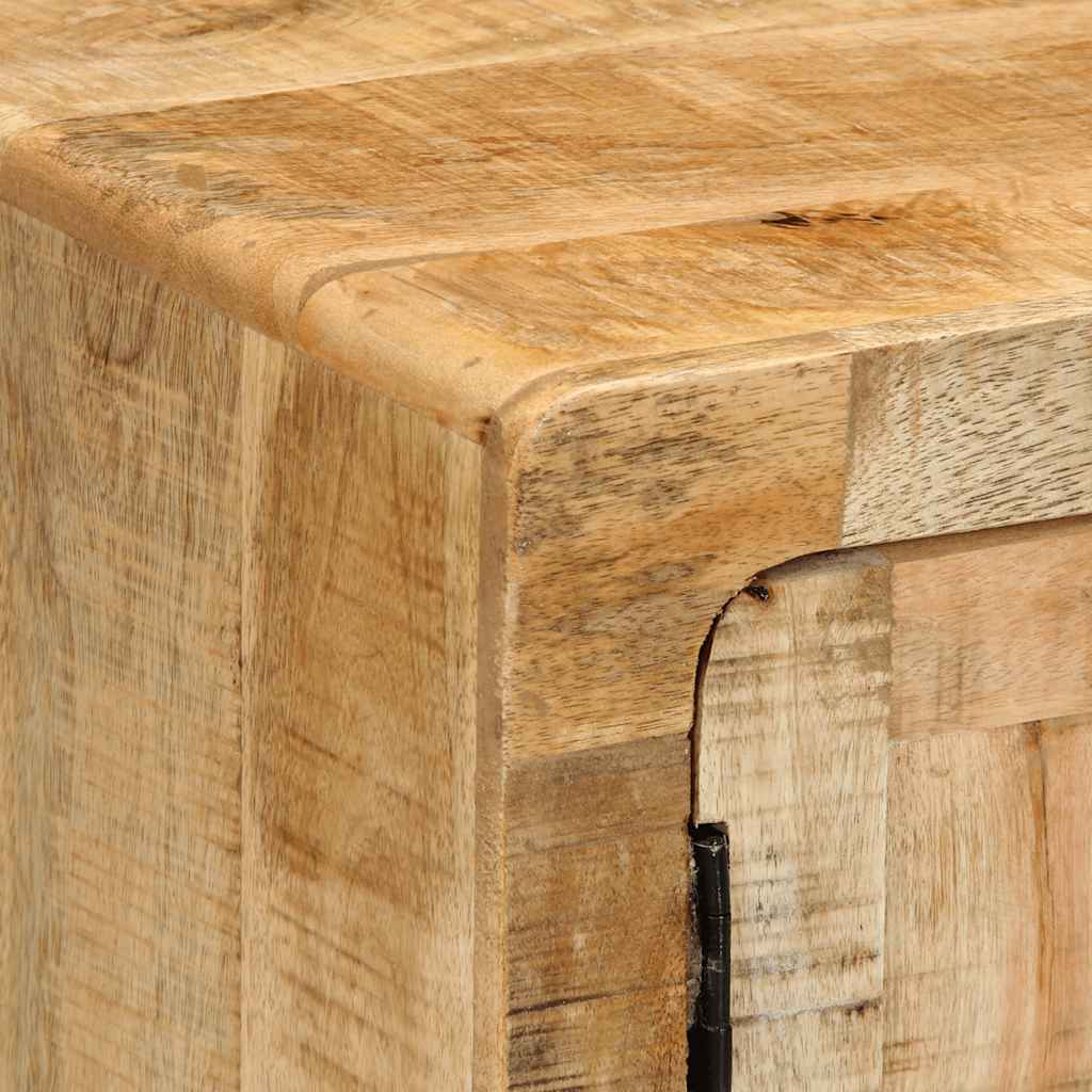 Sängbord 2 st 40x32x46 cm massivt trä grov mango