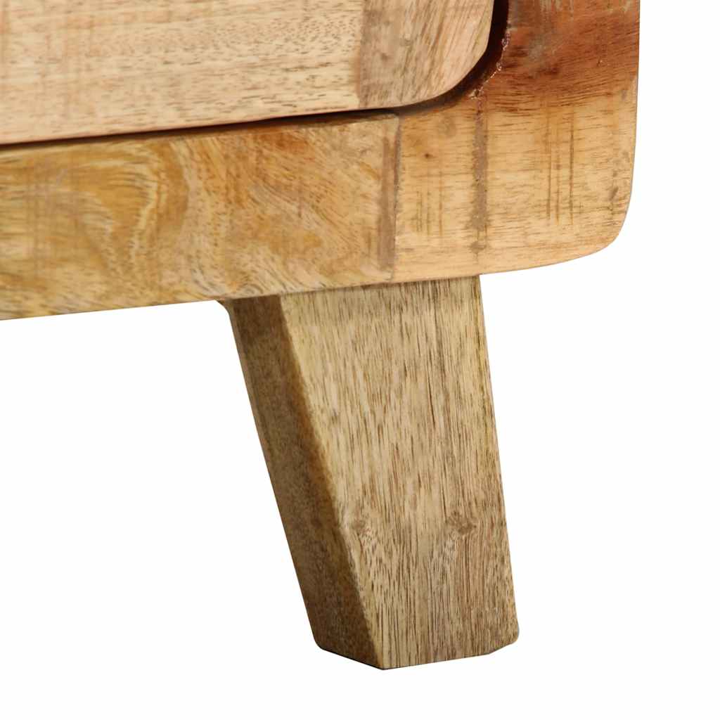 Sängbord 2 st 40x32x46 cm massivt trä grov mango