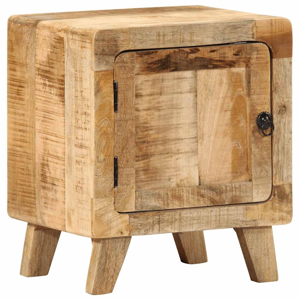 Sängbord 2 st 40x32x46 cm massivt trä grov mango