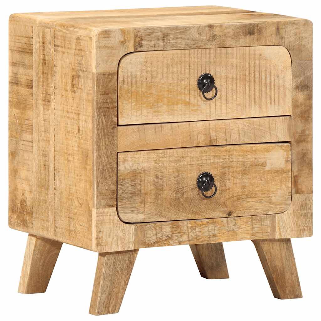 Sängbord Nattduksbord Trä 40x32x46 cm massivt grovt mangoträ