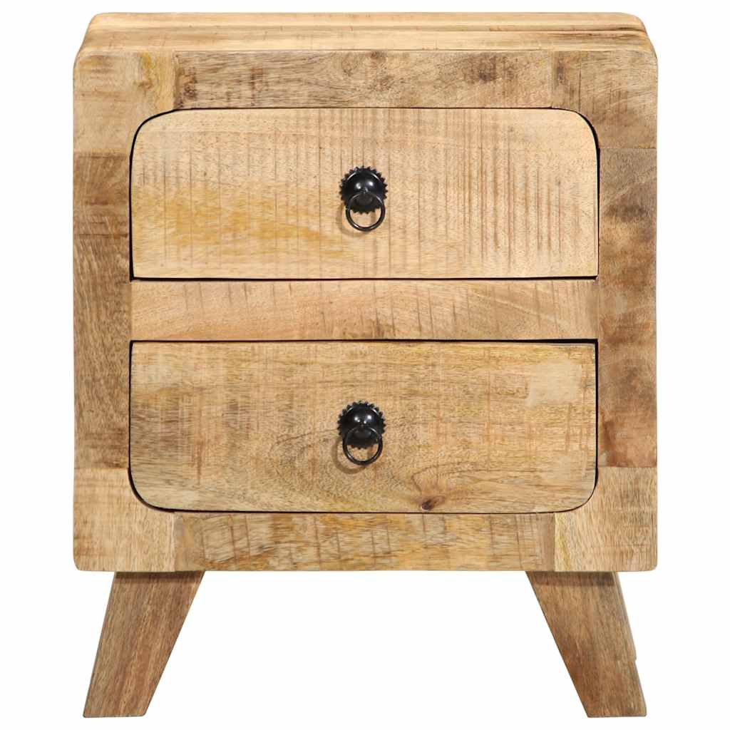 Sängbord Nattduksbord Trä 40x32x46 cm massivt grovt mangoträ