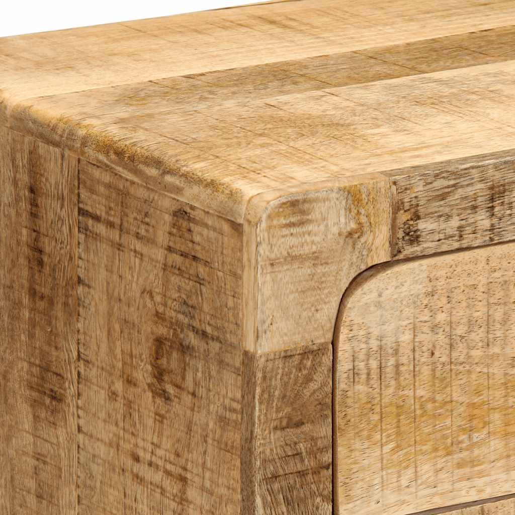 Sängbord 2 st 40x32x46 cm massivt trä grov mango