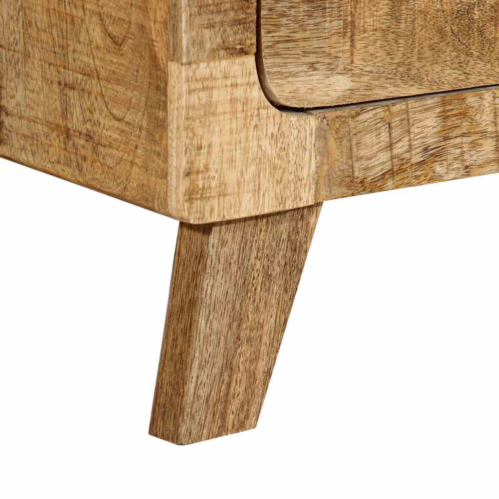 Sängbord 2 st 40x32x46 cm massivt trä grov mango