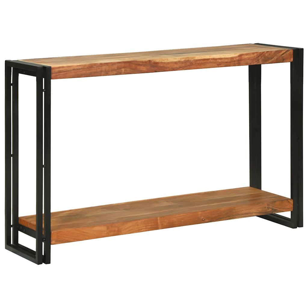 Avlastningsbord Konsollbord Brun med hylla 120 x 33 x 75 cm massivt akacia
