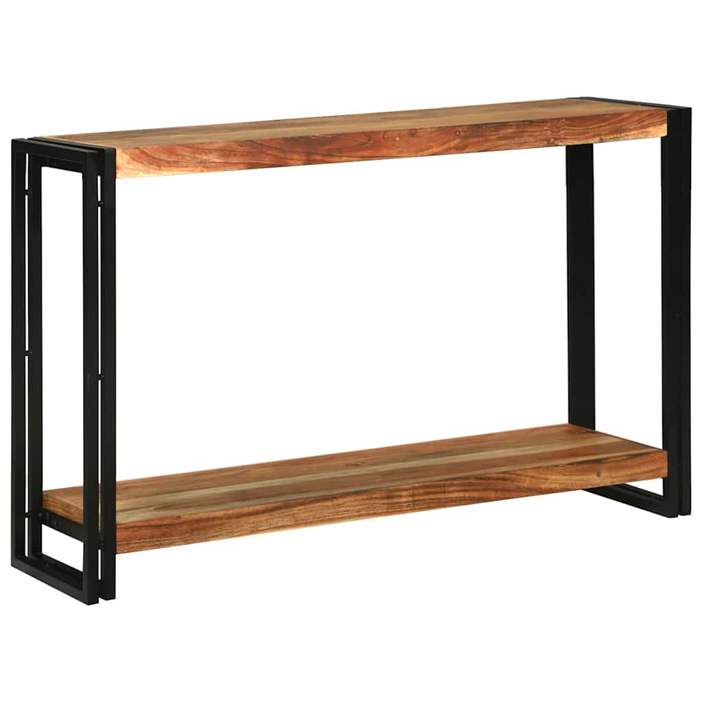 Avlastningsbord Konsollbord Brun med hylla 120 x 33 x 75 cm massivt akacia