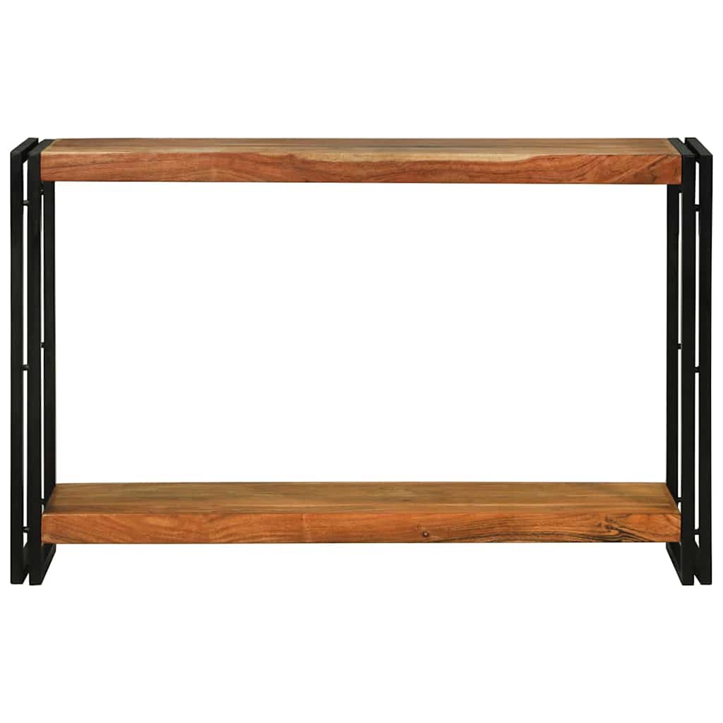 Avlastningsbord Konsollbord Brun med hylla 120 x 33 x 75 cm massivt akacia