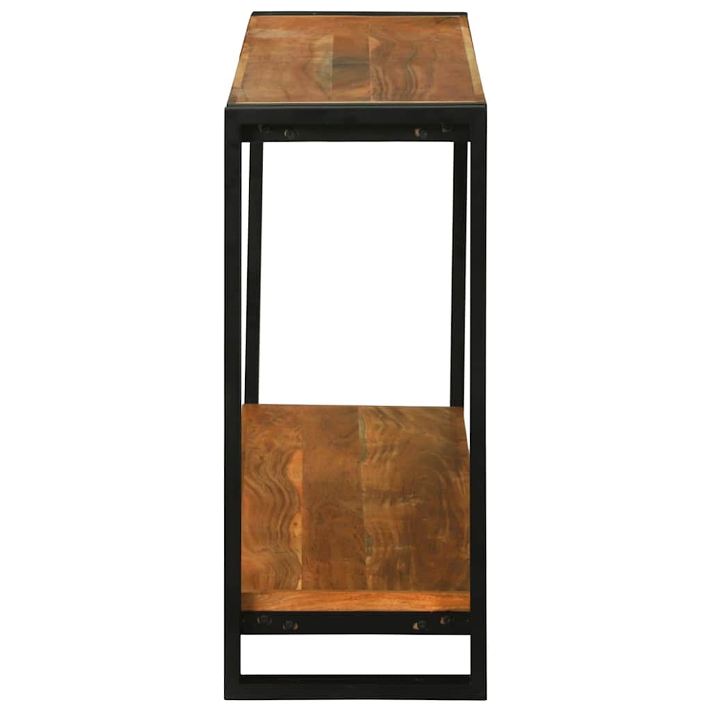 Avlastningsbord Konsollbord Brun med hylla 120 x 33 x 75 cm massivt akacia