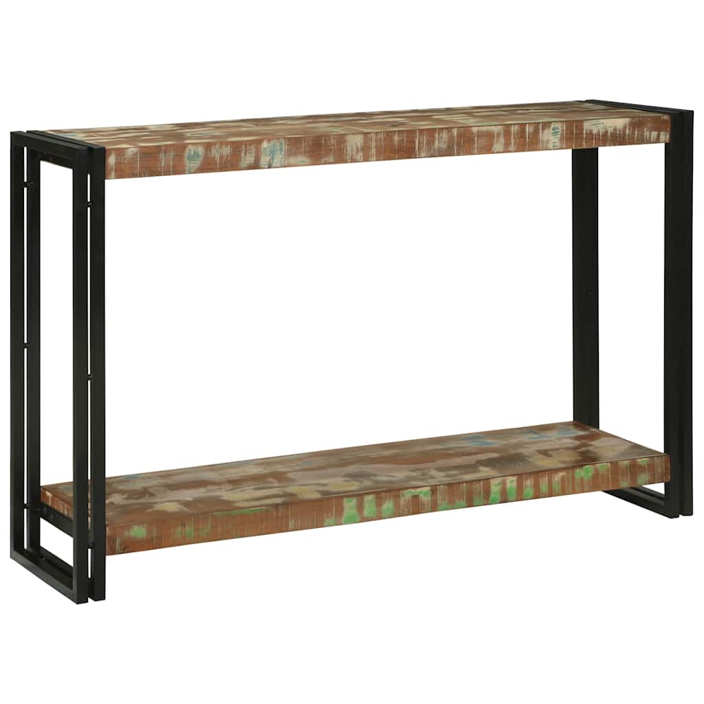 Avlastningsbord Konsollbord Trä med hylla 120 x 33 x 75 cm massivt återvunnet trä