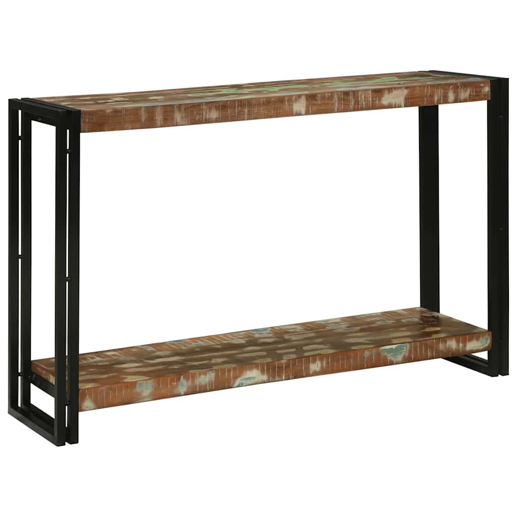 Avlastningsbord Konsollbord Trä med hylla 120 x 33 x 75 cm massivt återvunnet trä